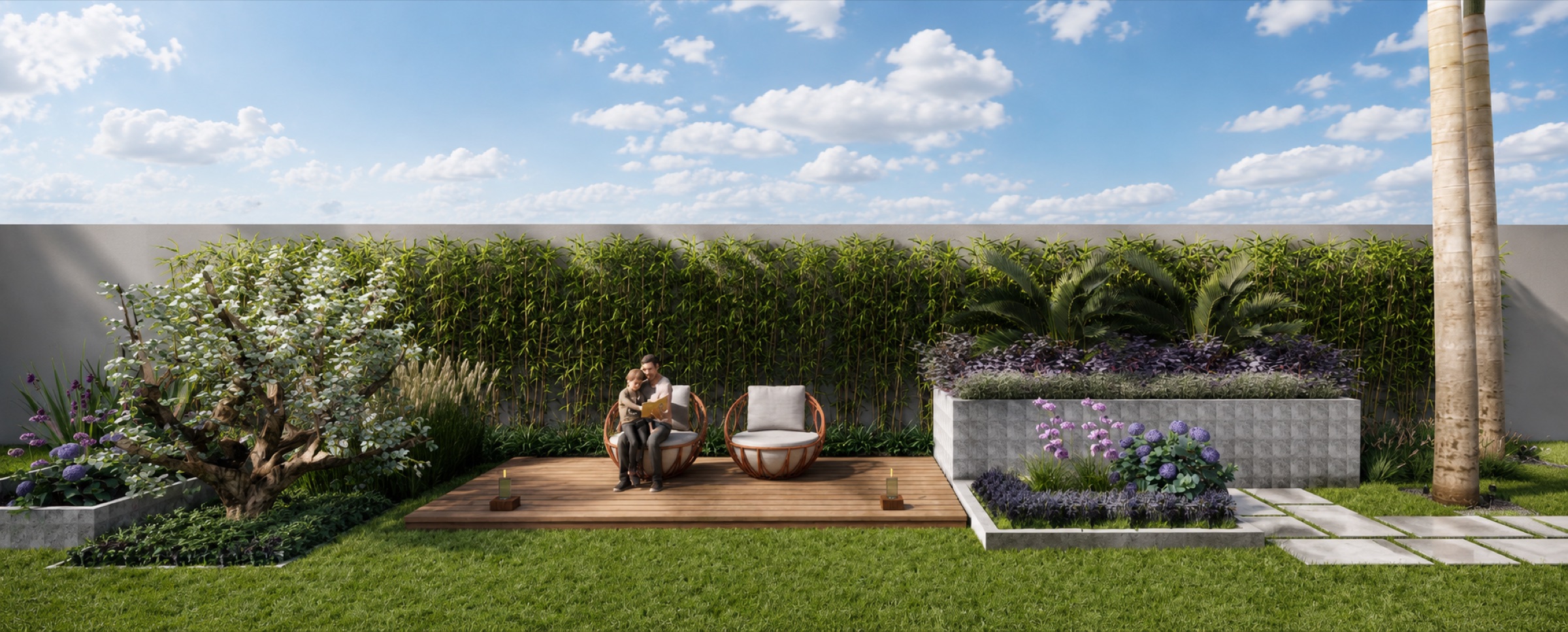 Residência Cris — jardim panorâmico